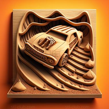 3D модель St Hot Wheels Stunt Track Driver 2 Getn Dirty игра (STL)